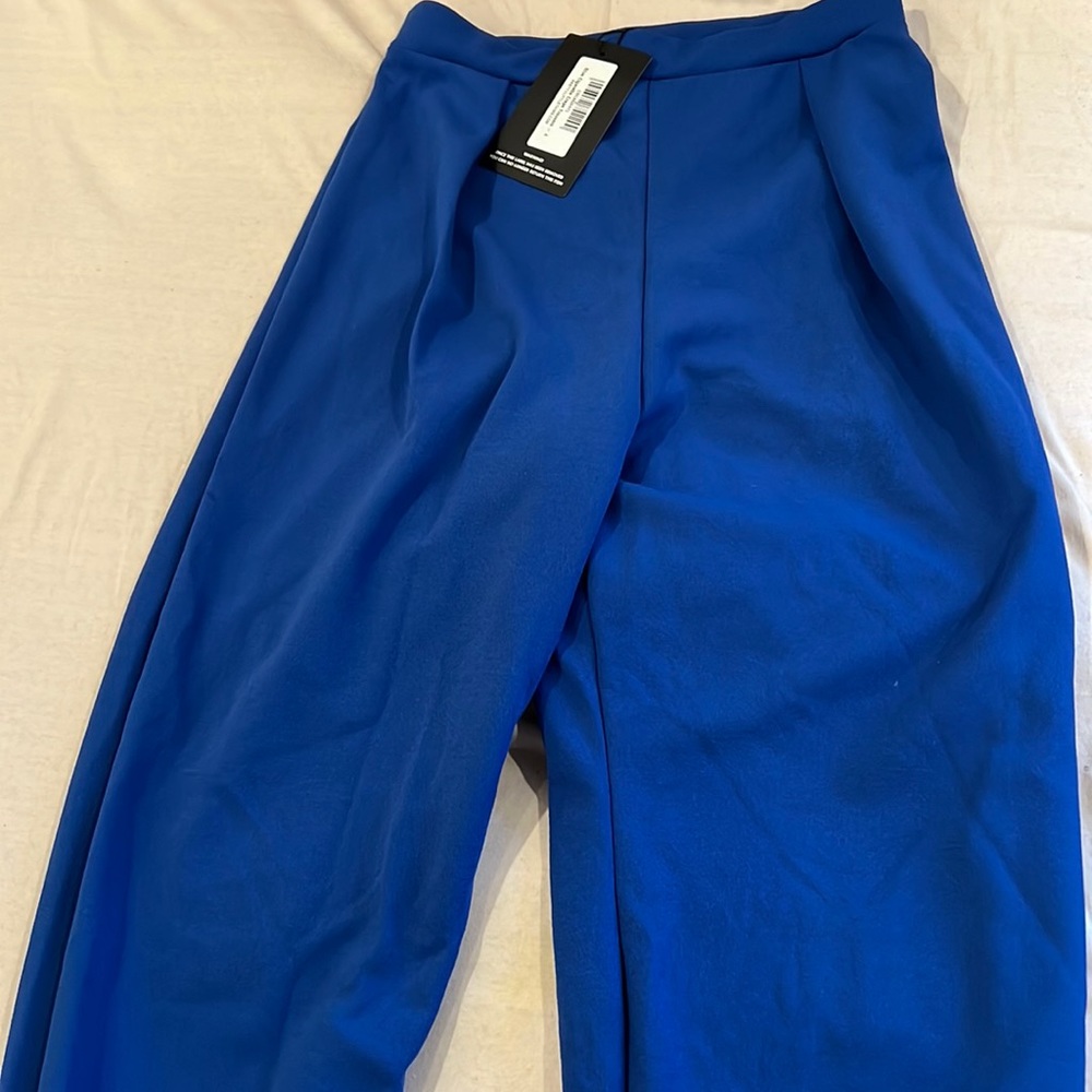 Brand new blue crepe cigarette pants from pretty little thing never worn